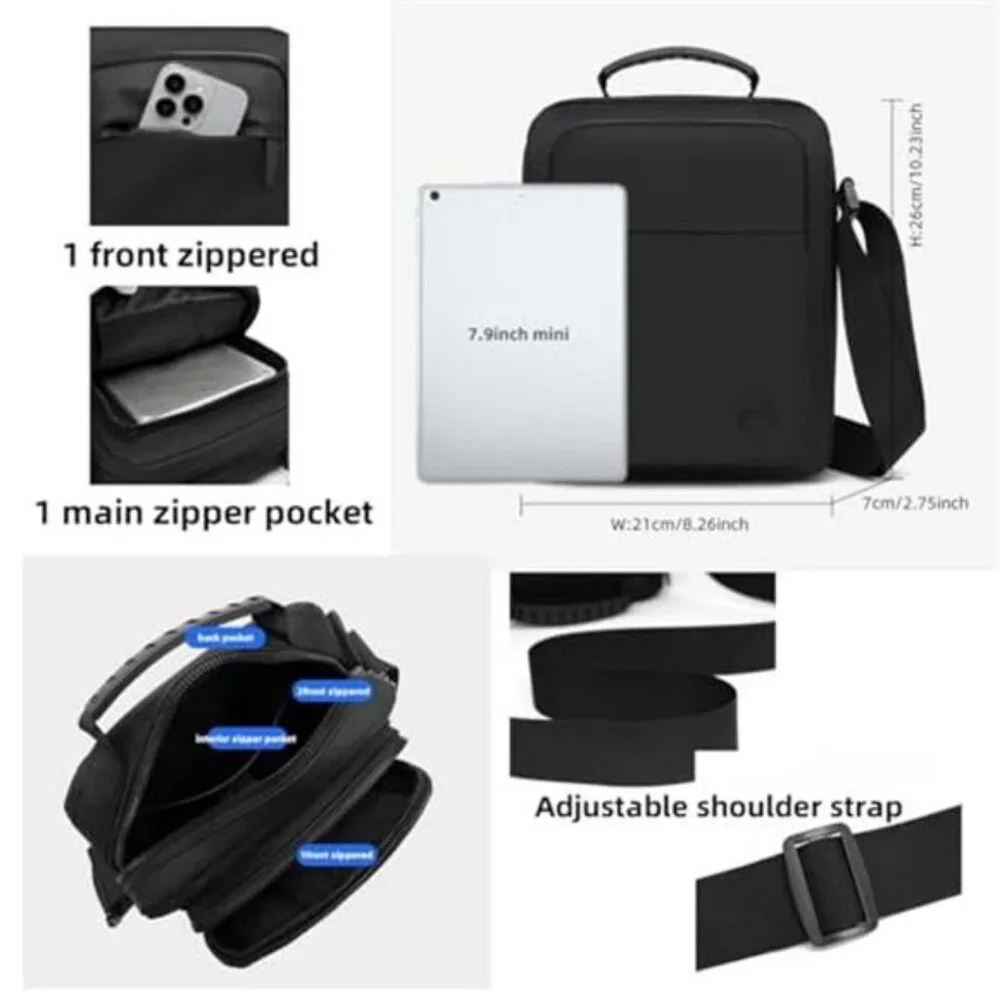 Small Messenger Bag for Men Women Purse for Men Multi Pocket Purses Bag Hold